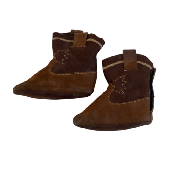 DRESS INFANT KHAKI WESTERN PRINT 100% COTTON - Picture 3 of 4